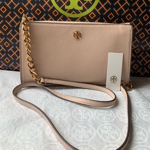 Tory Burch Carter Slim Crossbody Light Oak